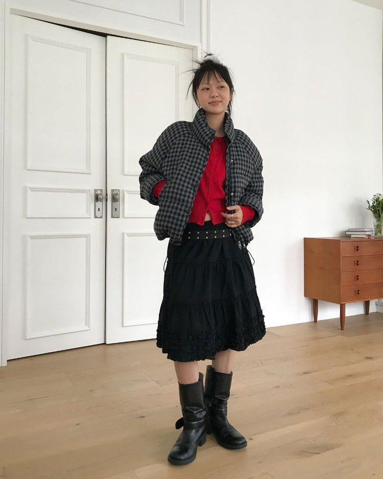 美色圓領排鈕針織外套