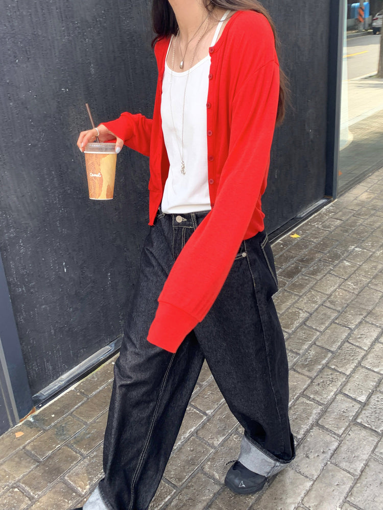 美色排鈕束袖細節外套