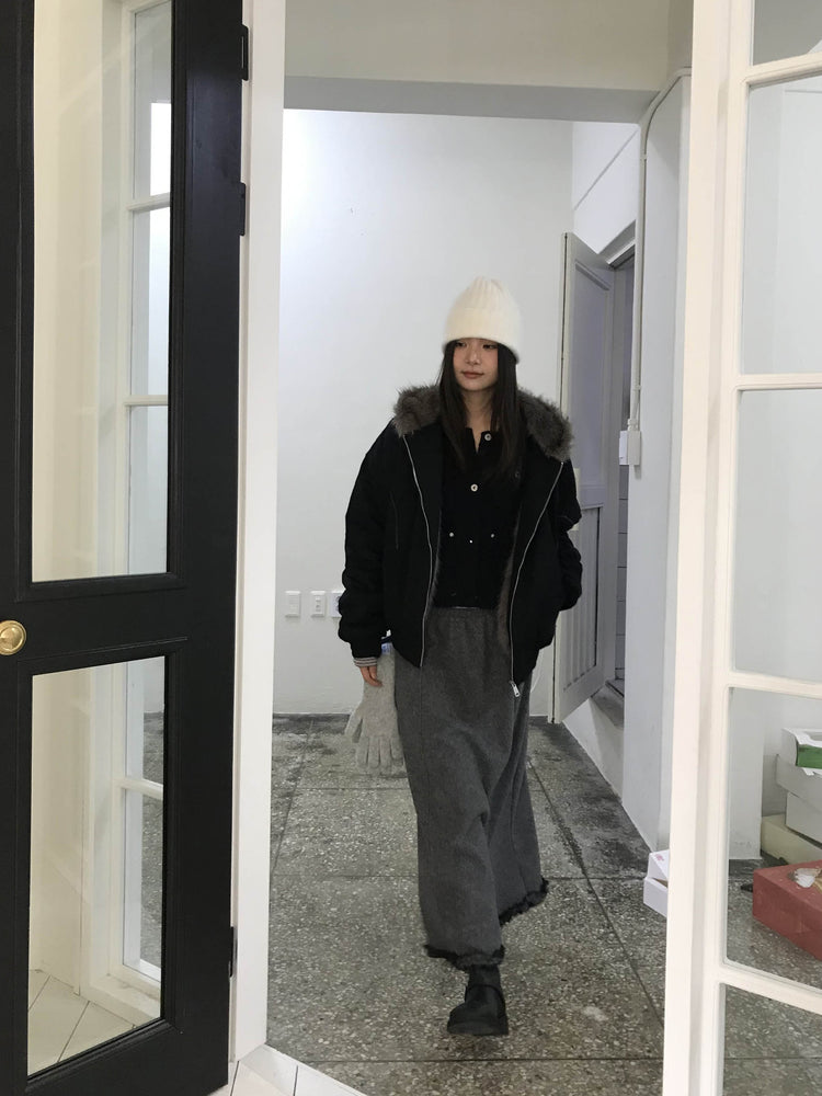 捲邊細節壓線及踝裙