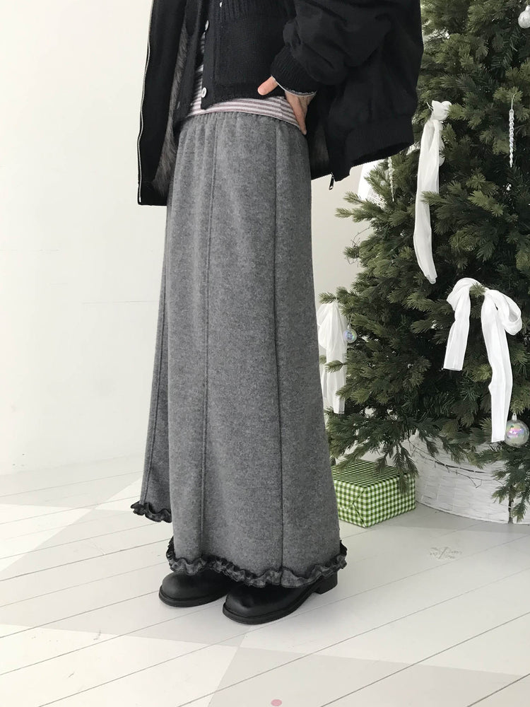 捲邊細節壓線及踝裙