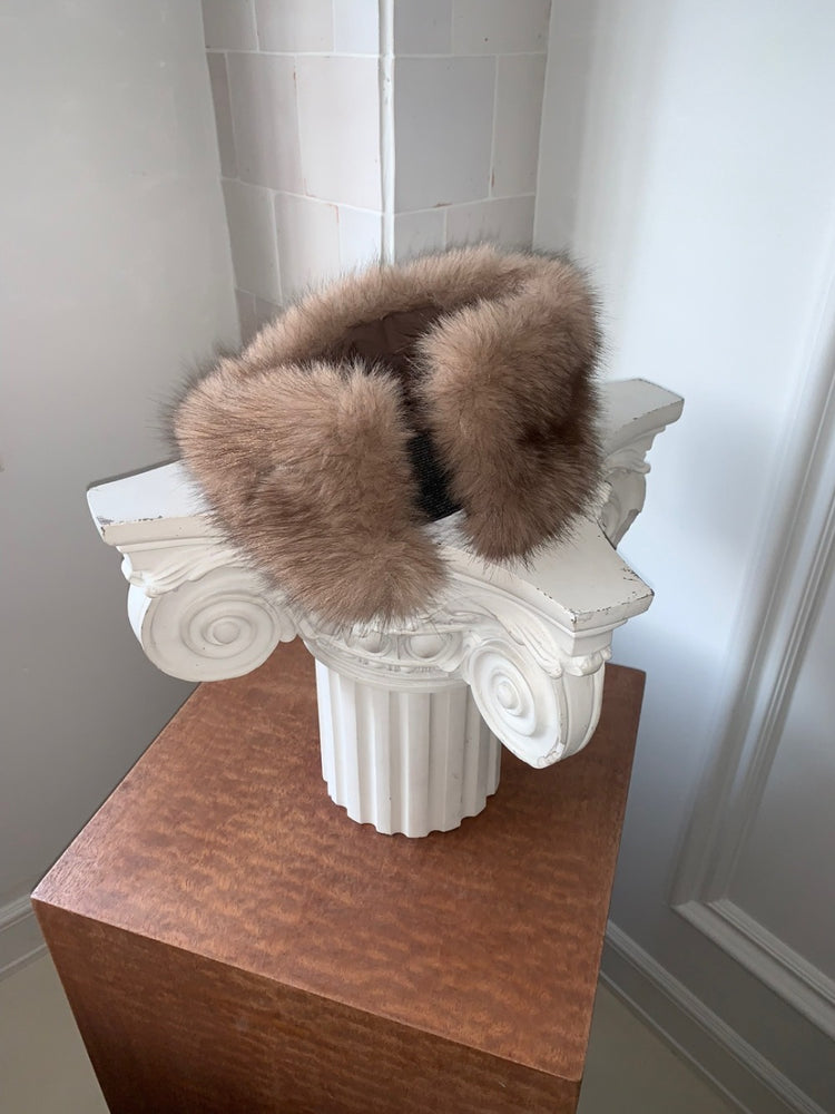 毛絨質感頭帶/圍巾