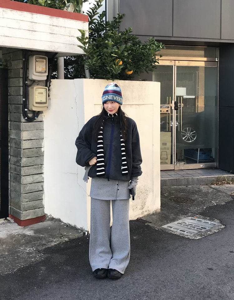 微喇叭顯瘦兩件式裙褲