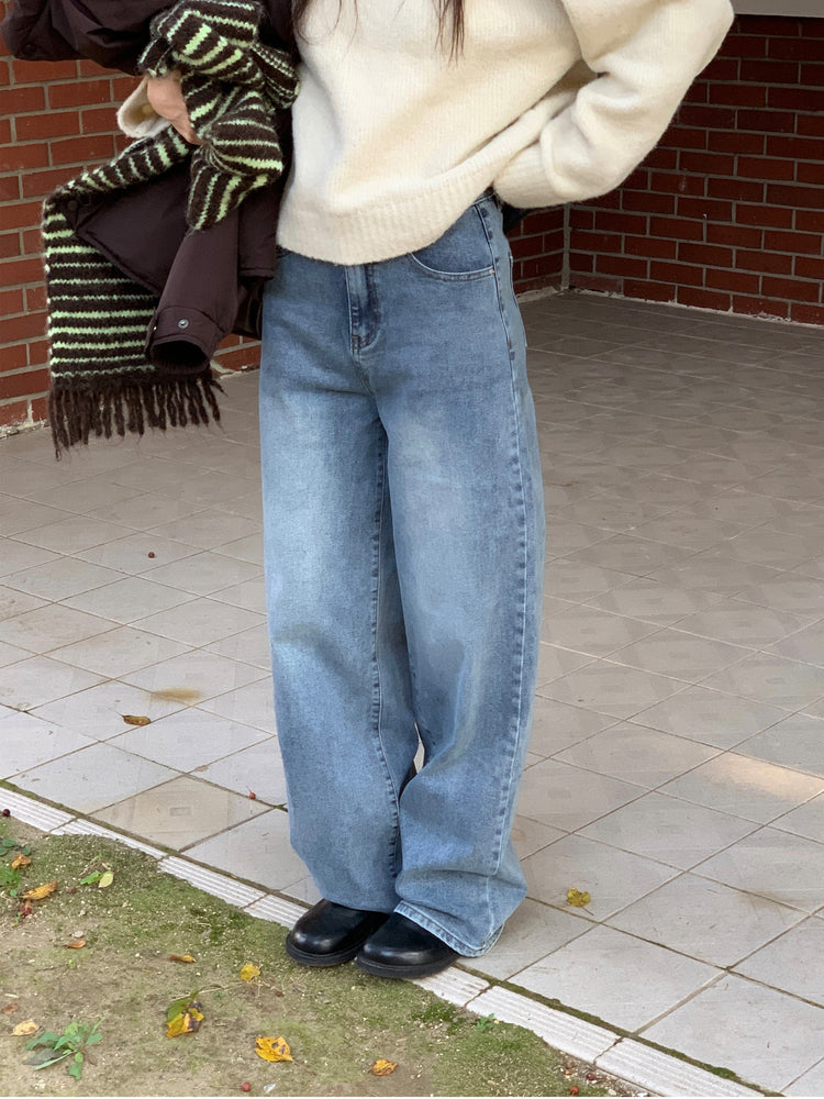 多色經典直腿牛仔褲