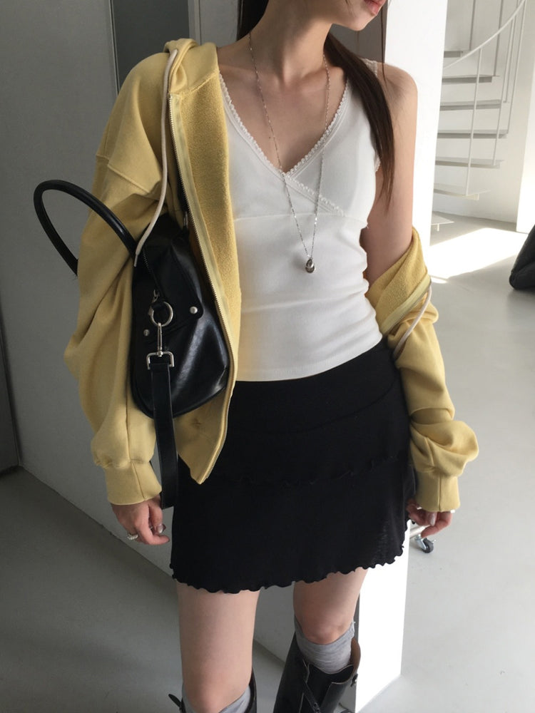 美色做舊字母連帽外套