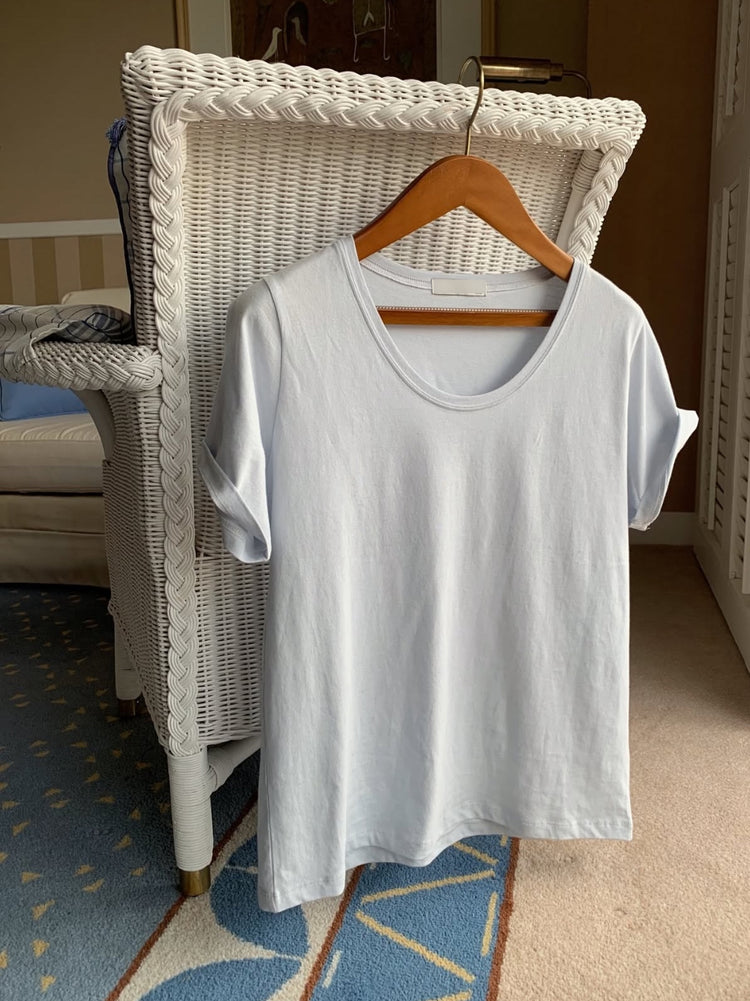 U領隨性寬鬆上衣