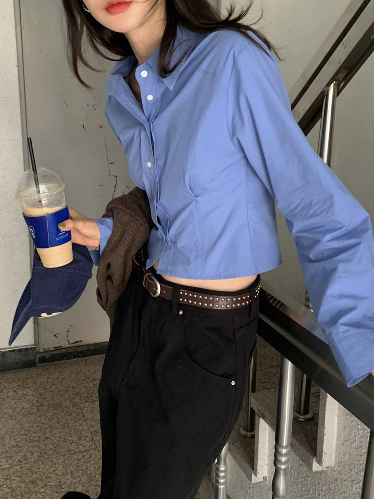 美式合身修腰襯衫