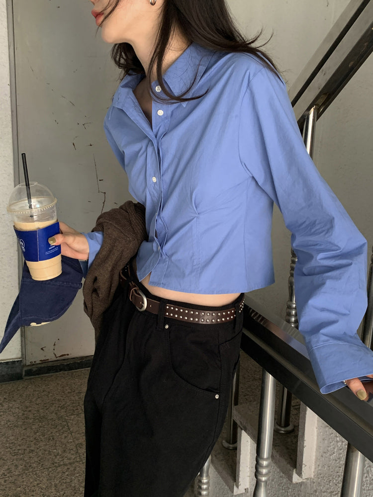 美式合身修腰襯衫