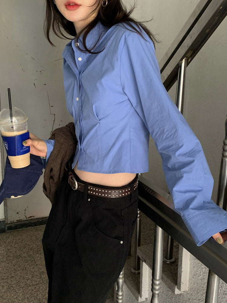 美式合身修腰襯衫
