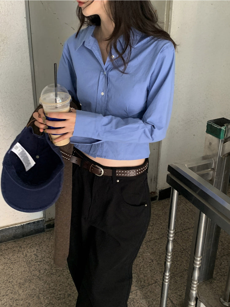 美式合身修腰襯衫