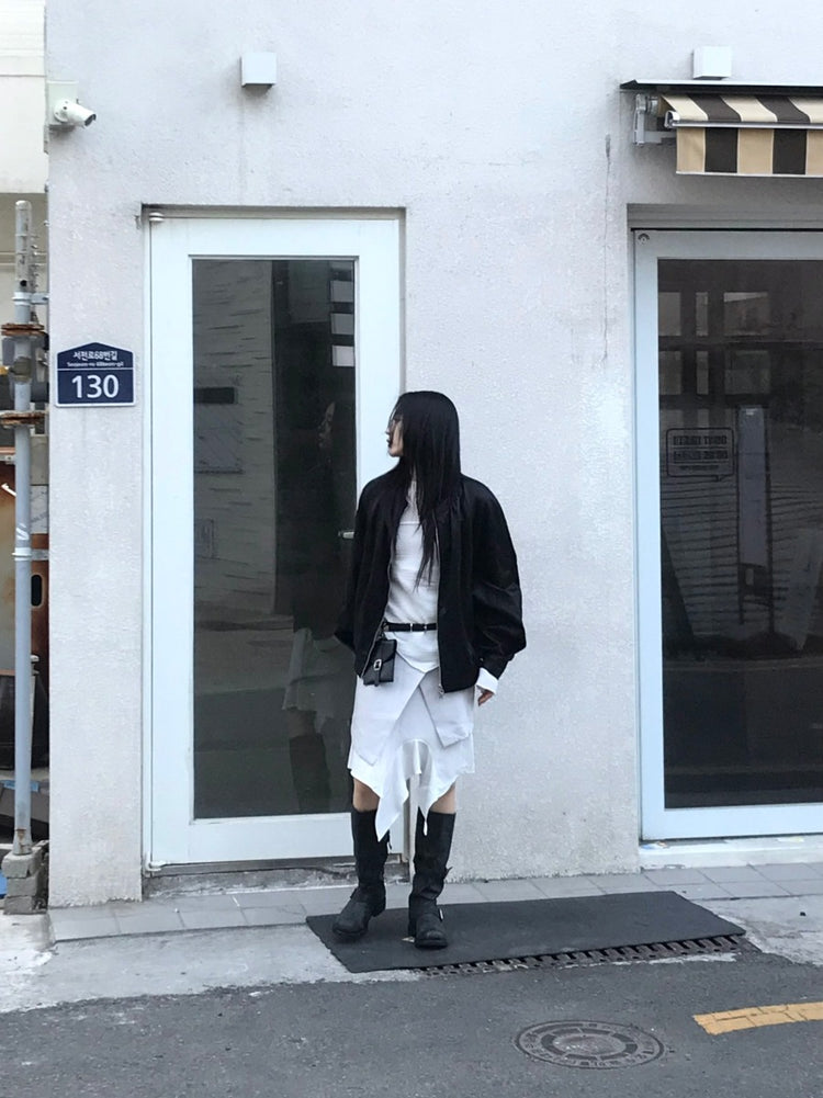 雙層不規則層次感短裙