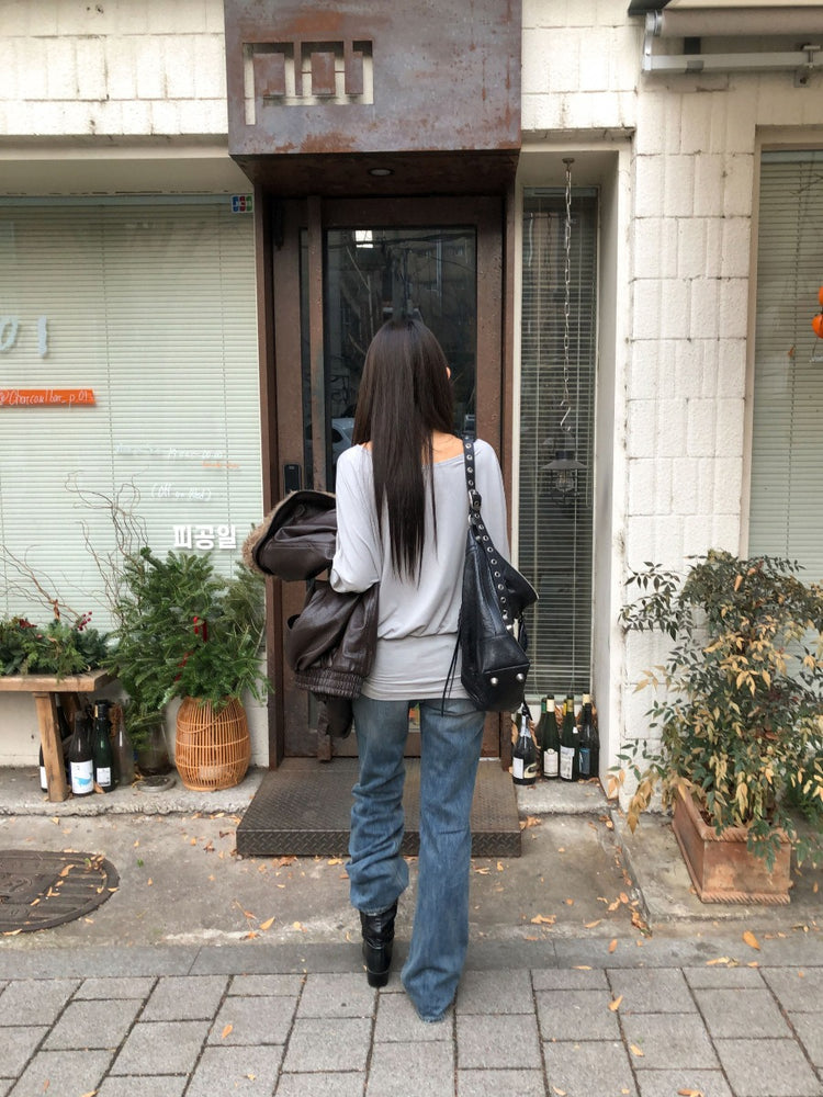 美肩側開叉指扣細節修腰連身裙