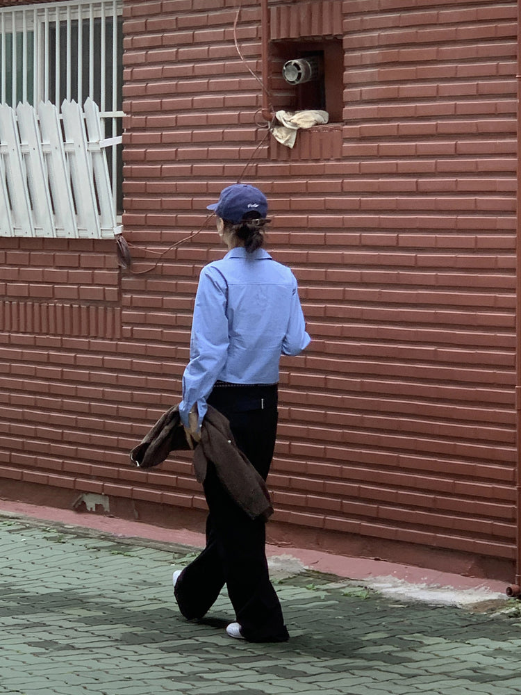 美式合身修腰襯衫