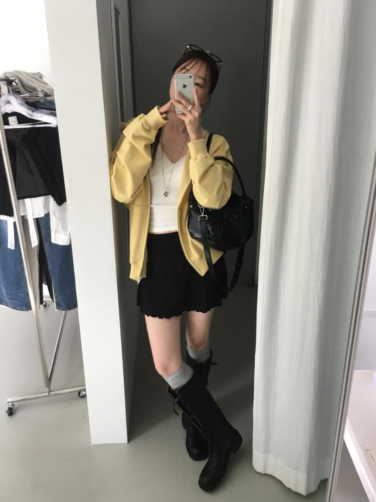 美色做舊字母連帽外套