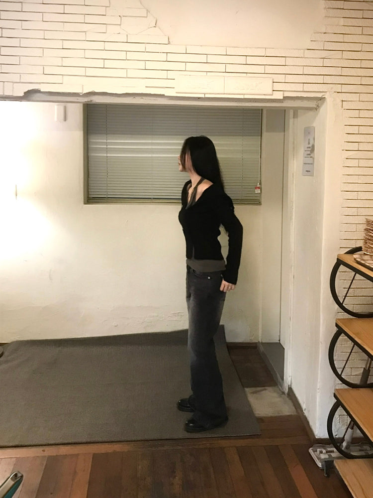 掛脖扣鈕細節背心