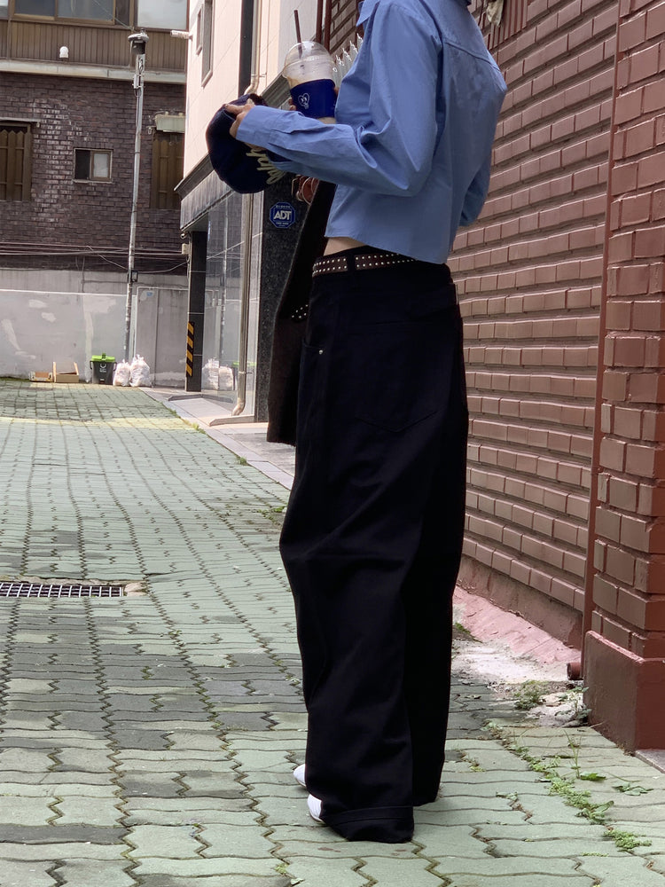美式合身修腰襯衫