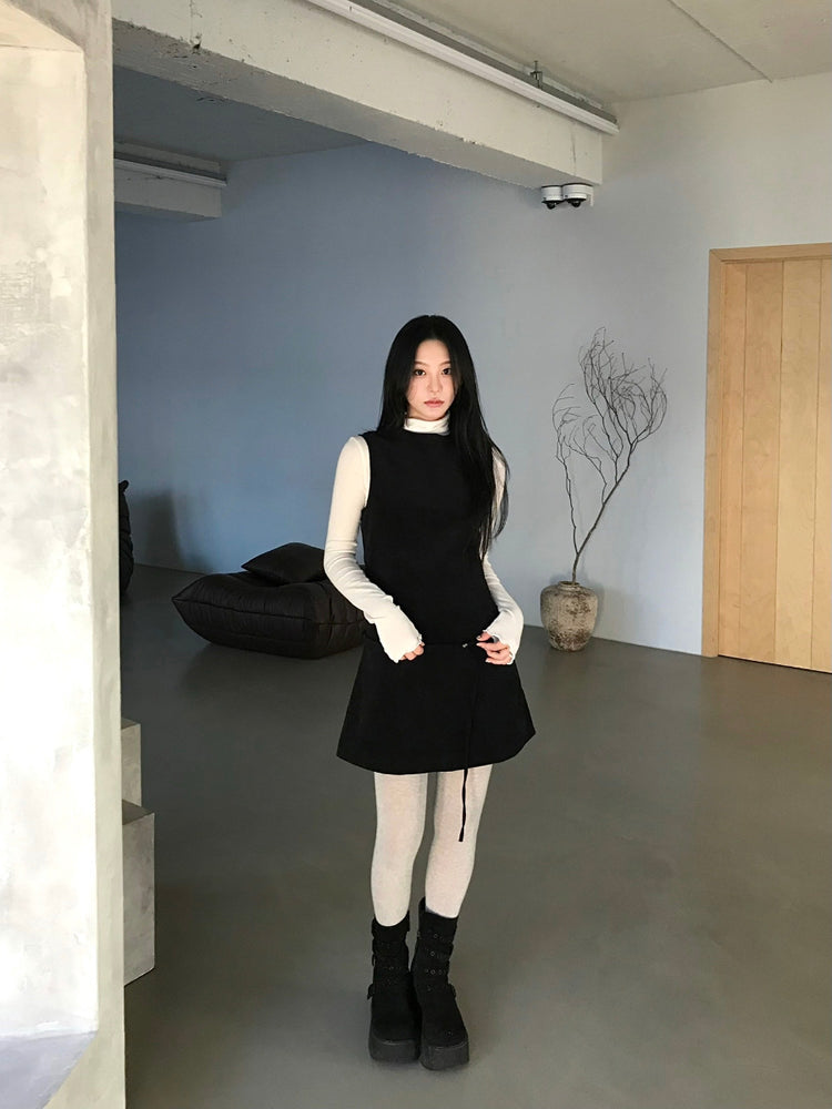 經典極簡腰帶細節連身裙