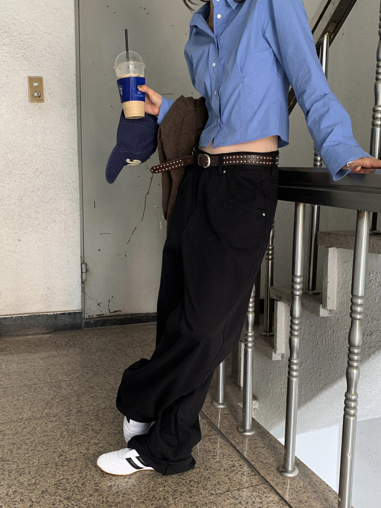 美式合身修腰襯衫