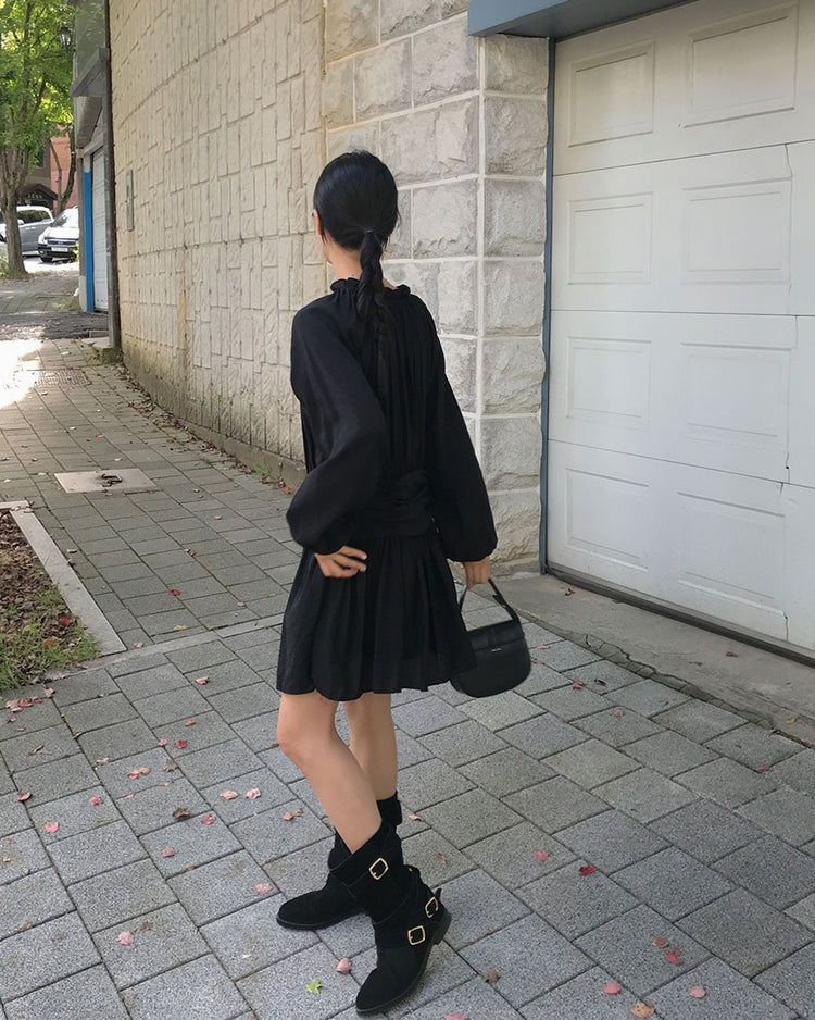 美色銀標細節翻領外套