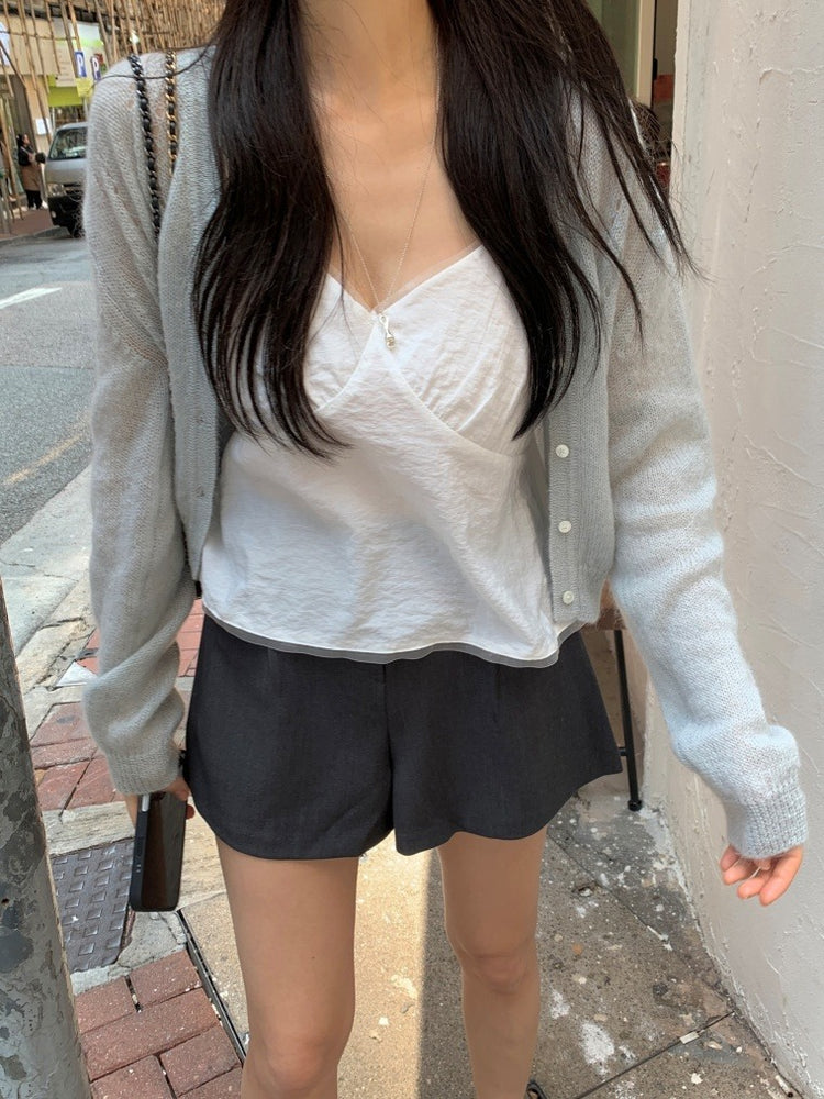 微透膚雙層細節上衣