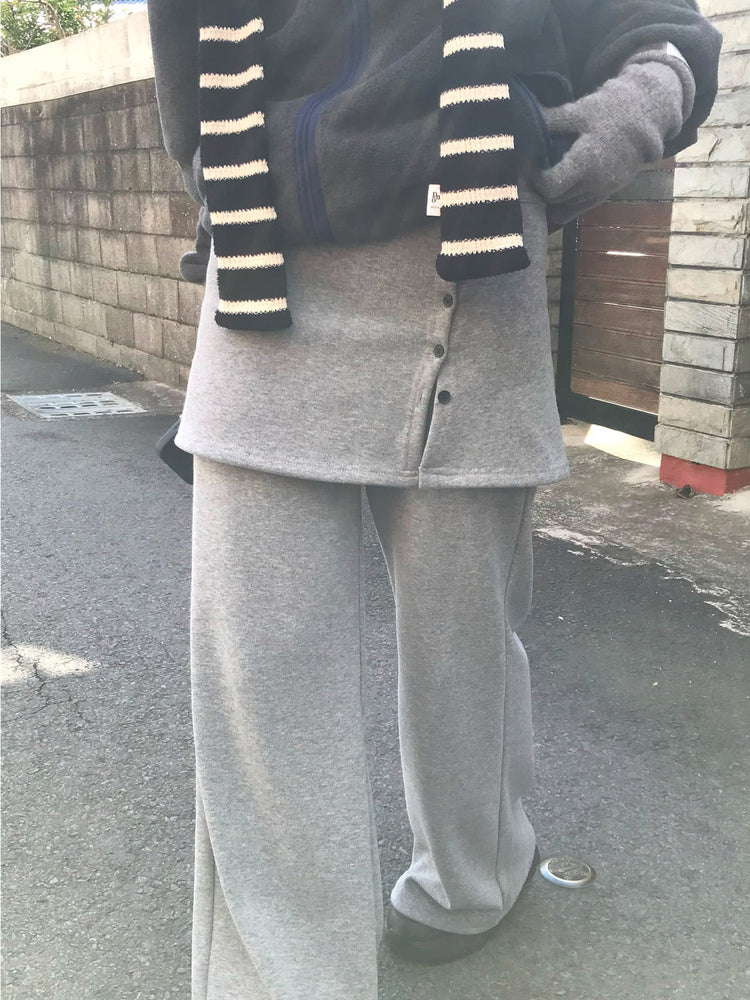 微喇叭顯瘦兩件式裙褲