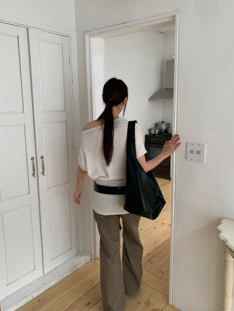 美肩堆堆細節修身上衣