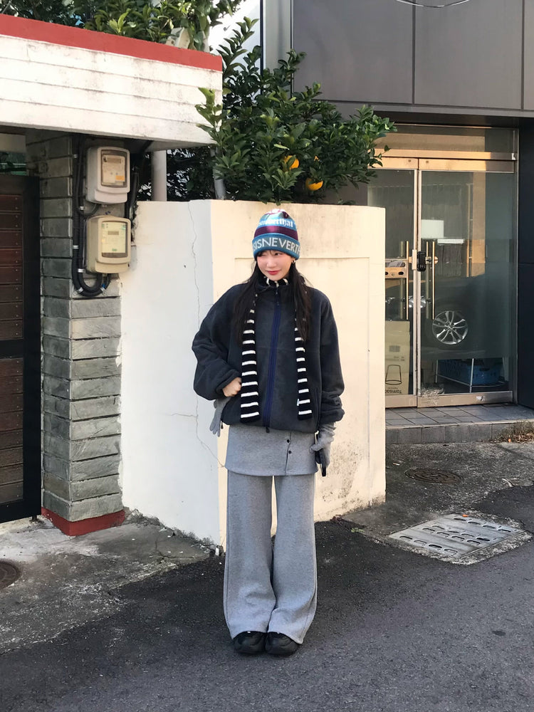 微喇叭顯瘦兩件式裙褲