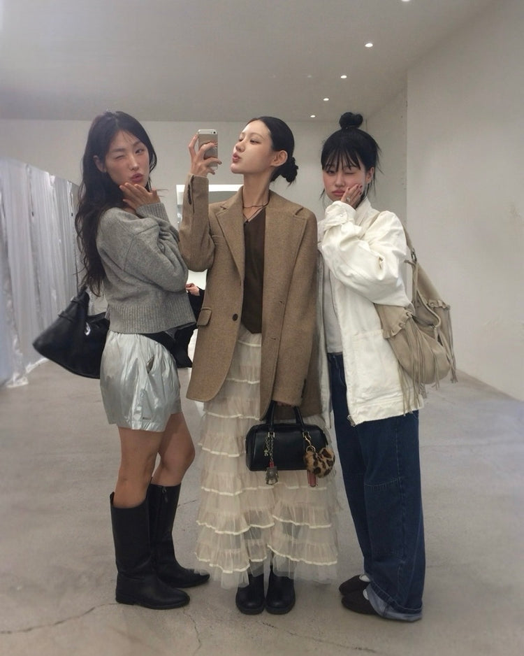 極美透紗蛋糕層次感及踝裙