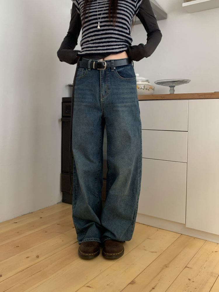 多色經典直腿牛仔褲