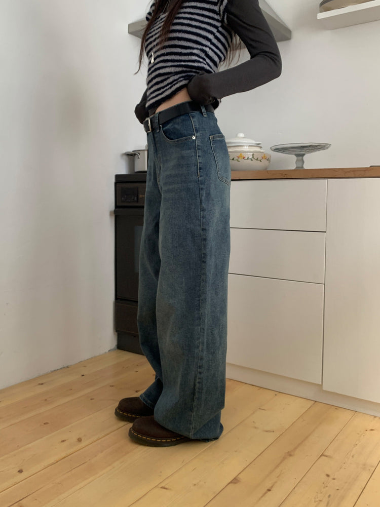 多色經典直腿牛仔褲