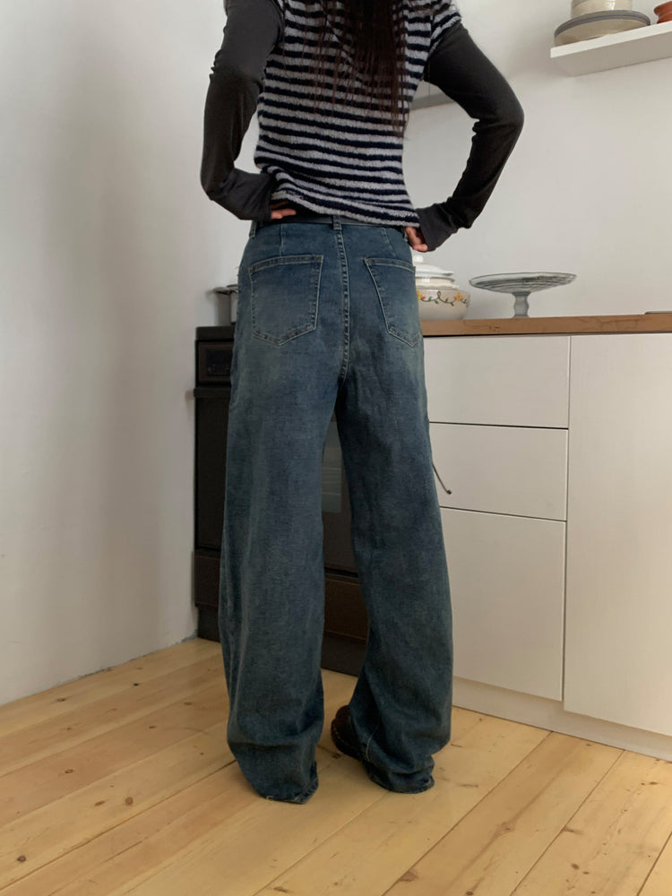 多色經典直腿牛仔褲