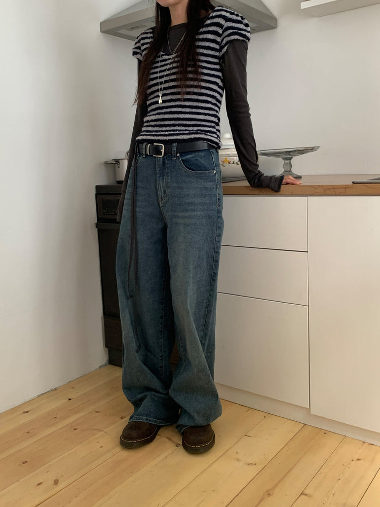 多色經典直腿牛仔褲