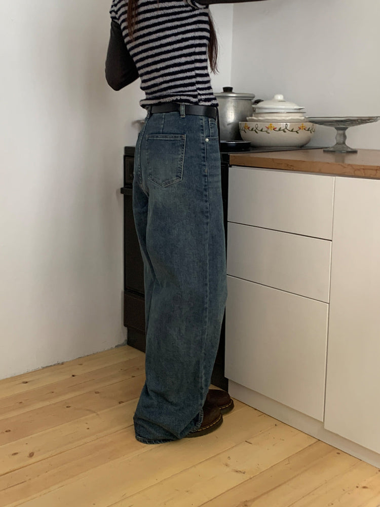 多色經典直腿牛仔褲