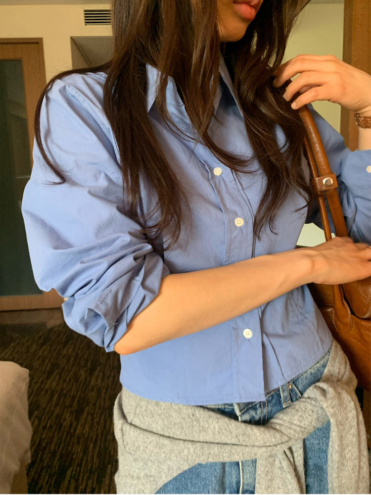 美式合身修腰襯衫