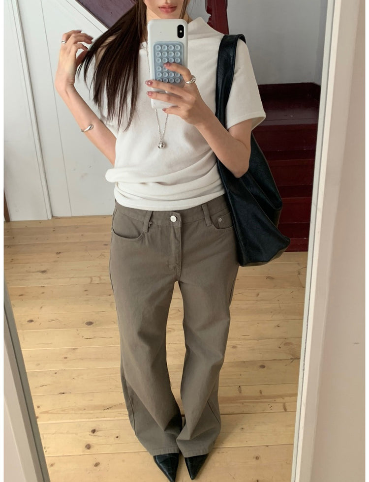 美肩堆堆細節修身上衣