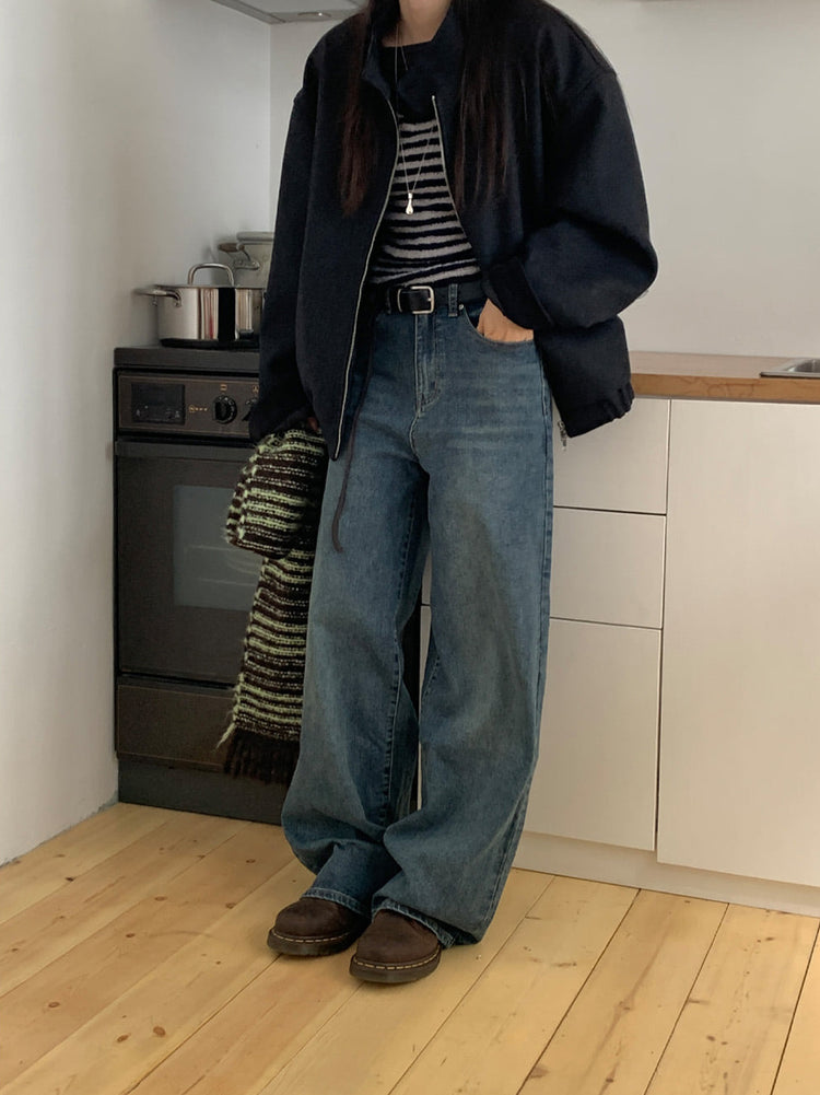 多色經典直腿牛仔褲