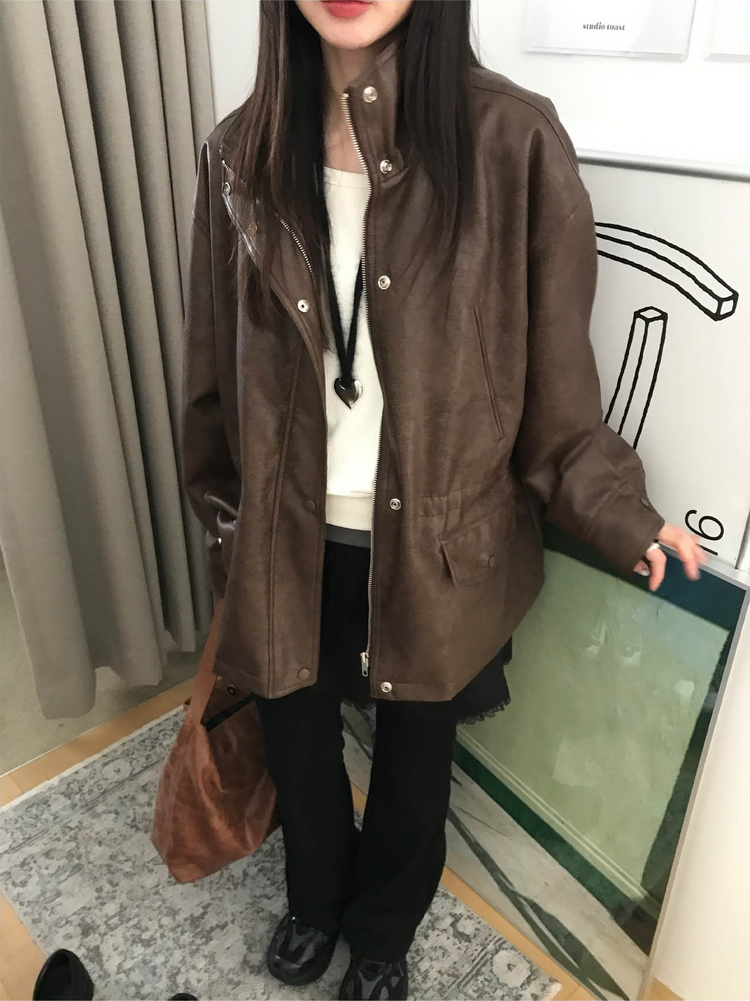 美肩撞色掛脖兩件式上衣