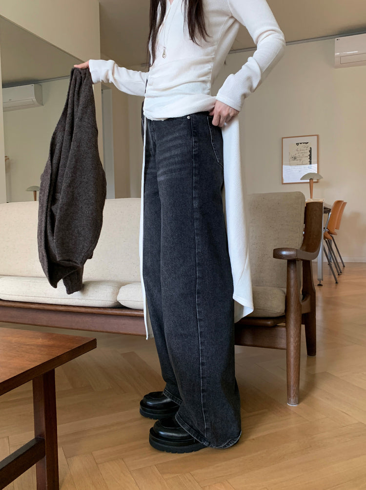 多色經典直腿牛仔褲