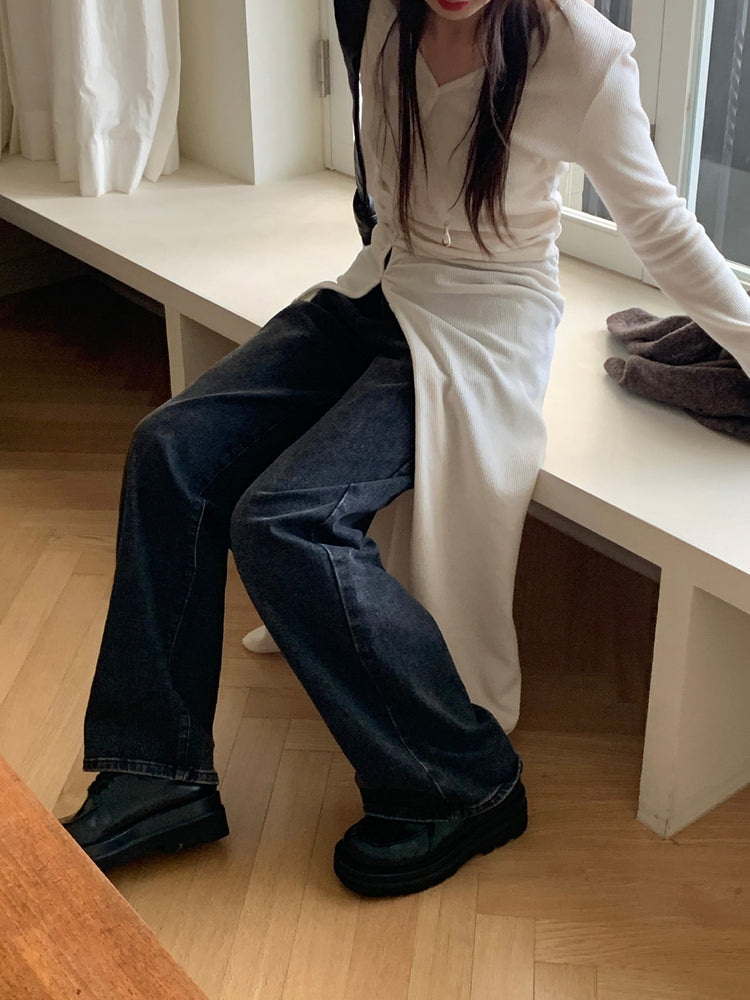 多色經典直腿牛仔褲