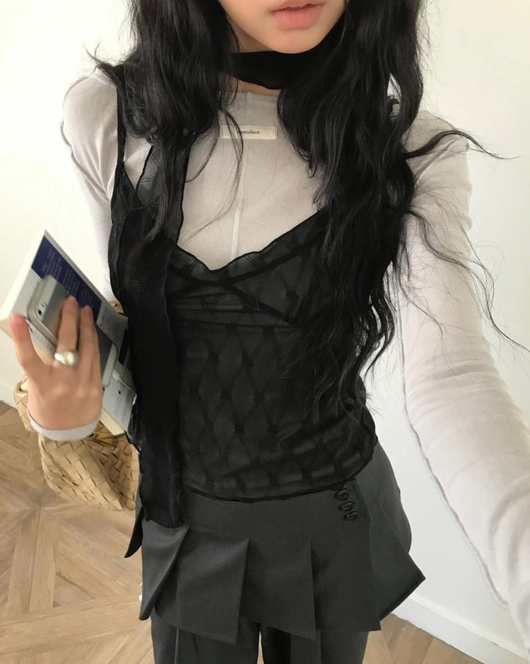 美色船領標籤骨線細節上衣