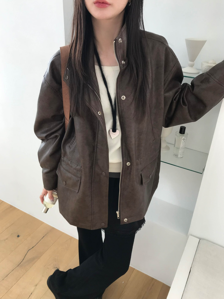 美肩撞色掛脖兩件式上衣