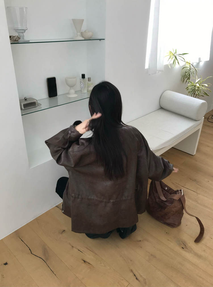 美肩撞色掛脖兩件式上衣