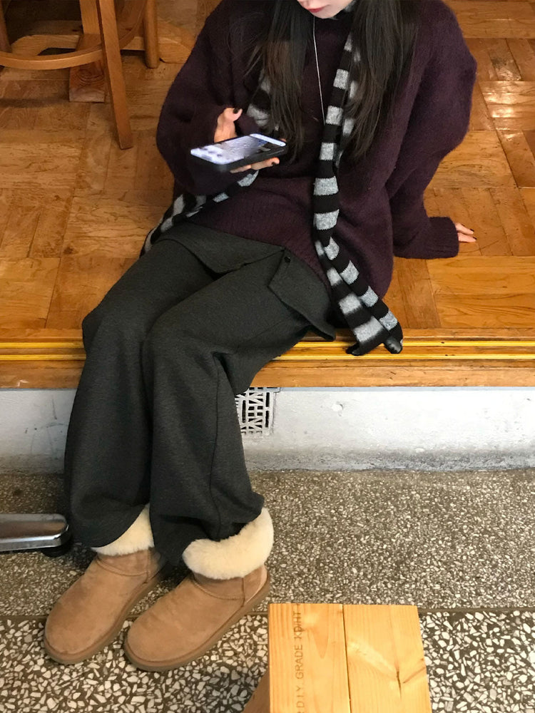 微喇叭顯瘦兩件式裙褲