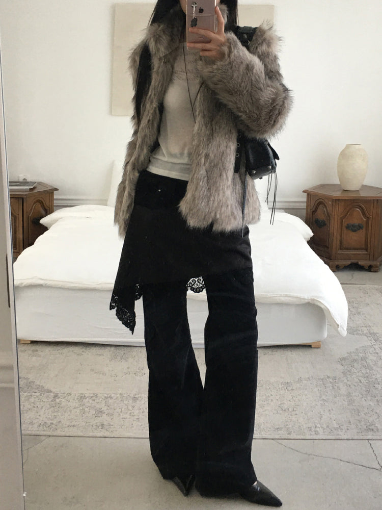 微透美鎖骨字母印花上衣