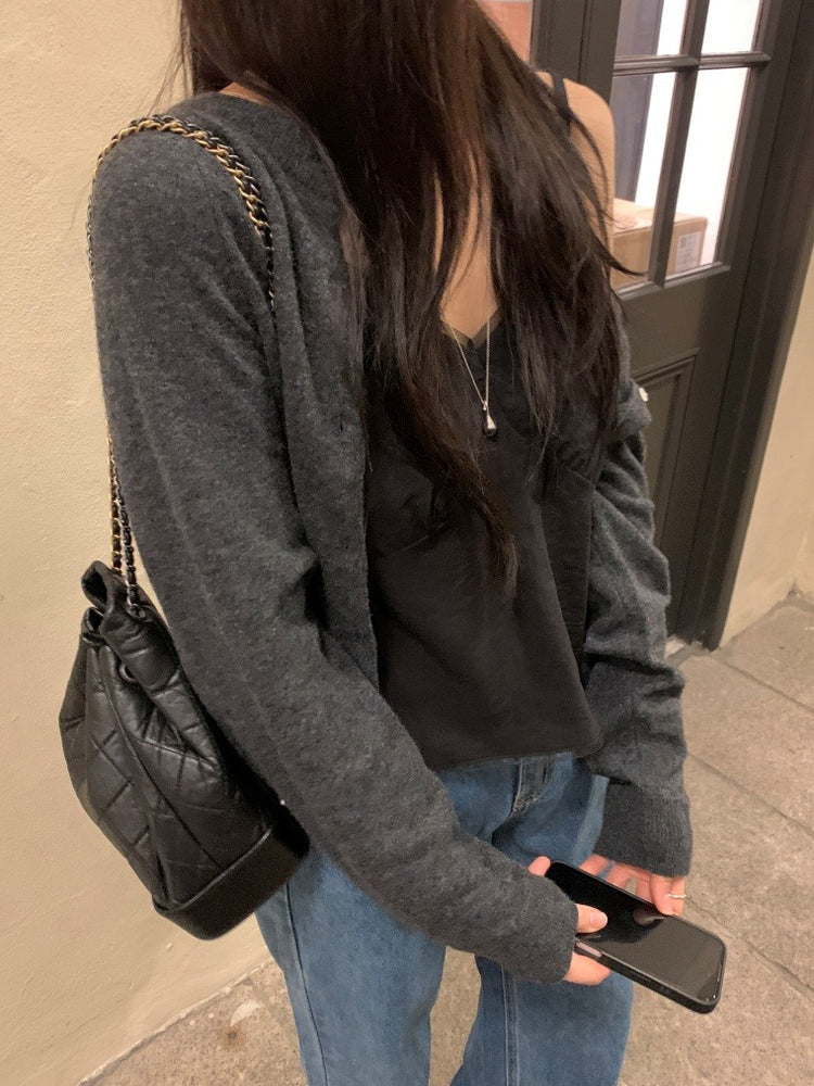 微透膚雙層細節上衣