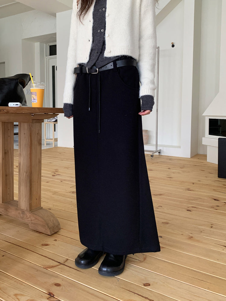 細腰頭皮帶扣壓線及踝棉裙