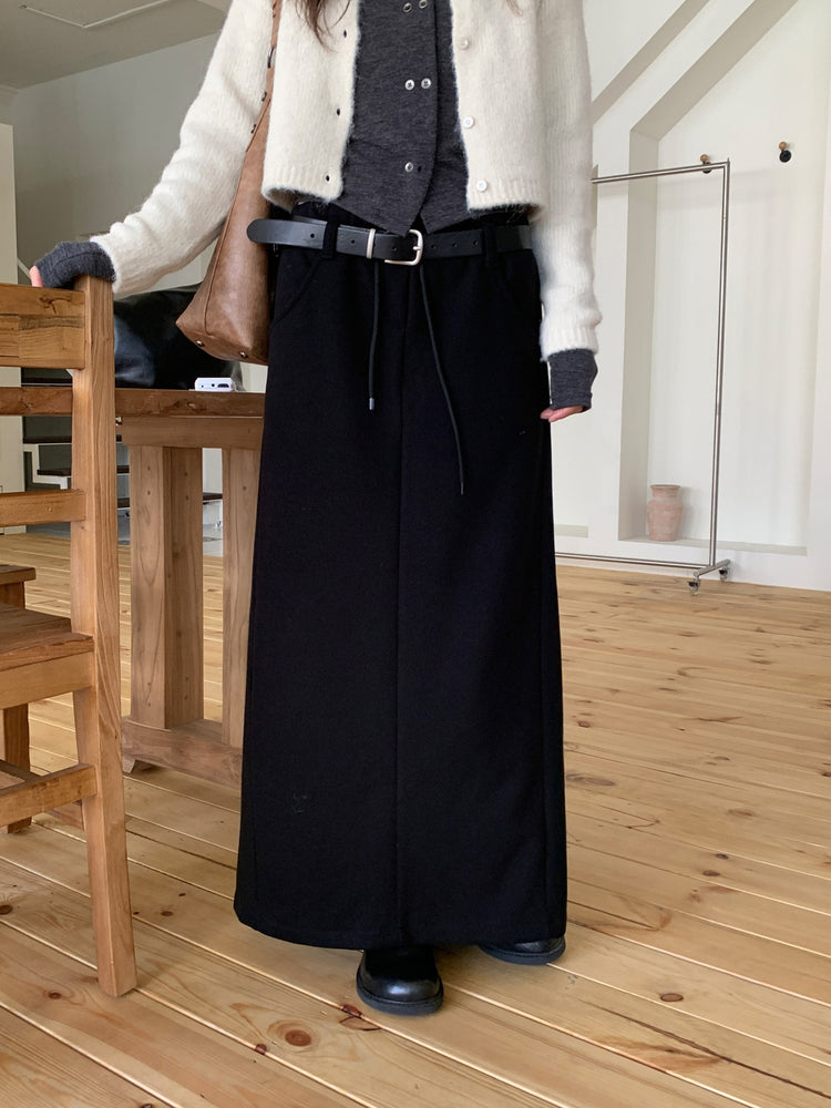 細腰頭皮帶扣壓線及踝棉裙