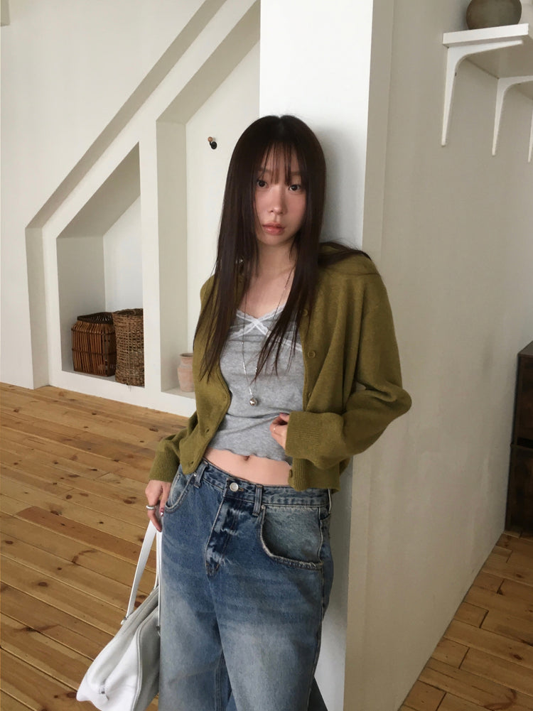 美色排鈕經典針織外套