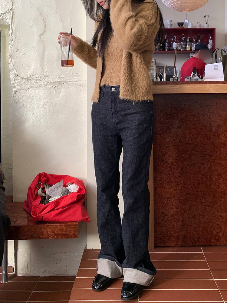 毛毛質感背心外套兩件式套裝