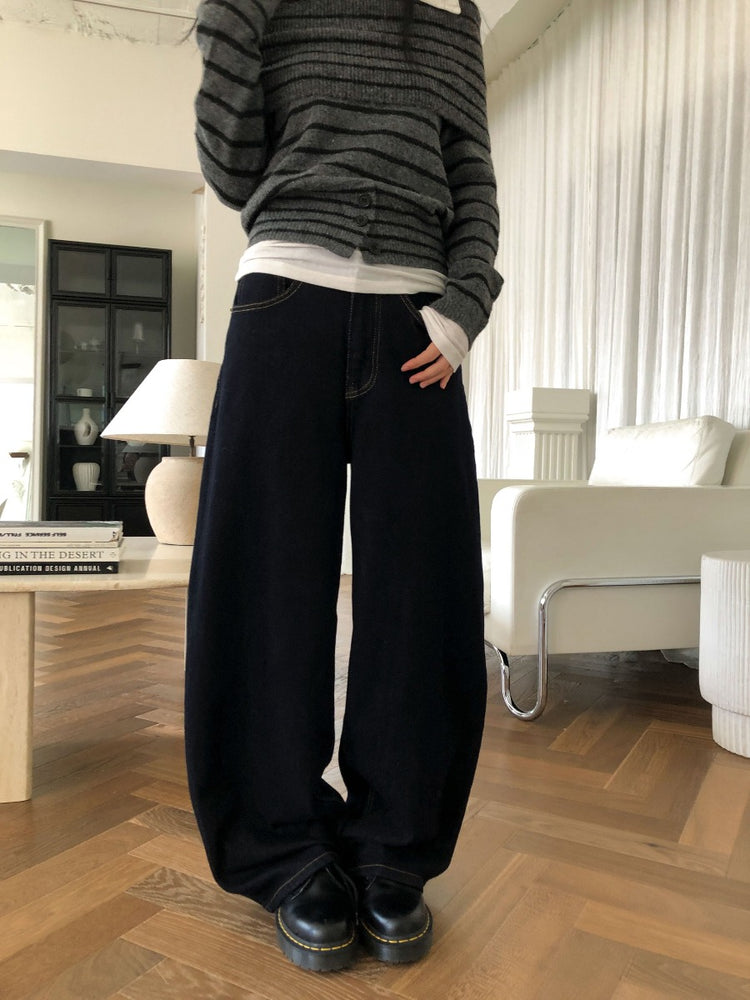 美肩下擺扣鈕細節針織上衣