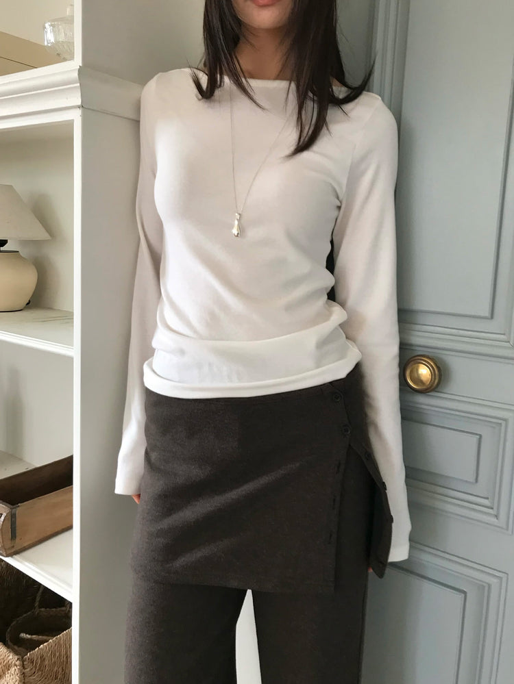 微喇叭顯瘦兩件式裙褲